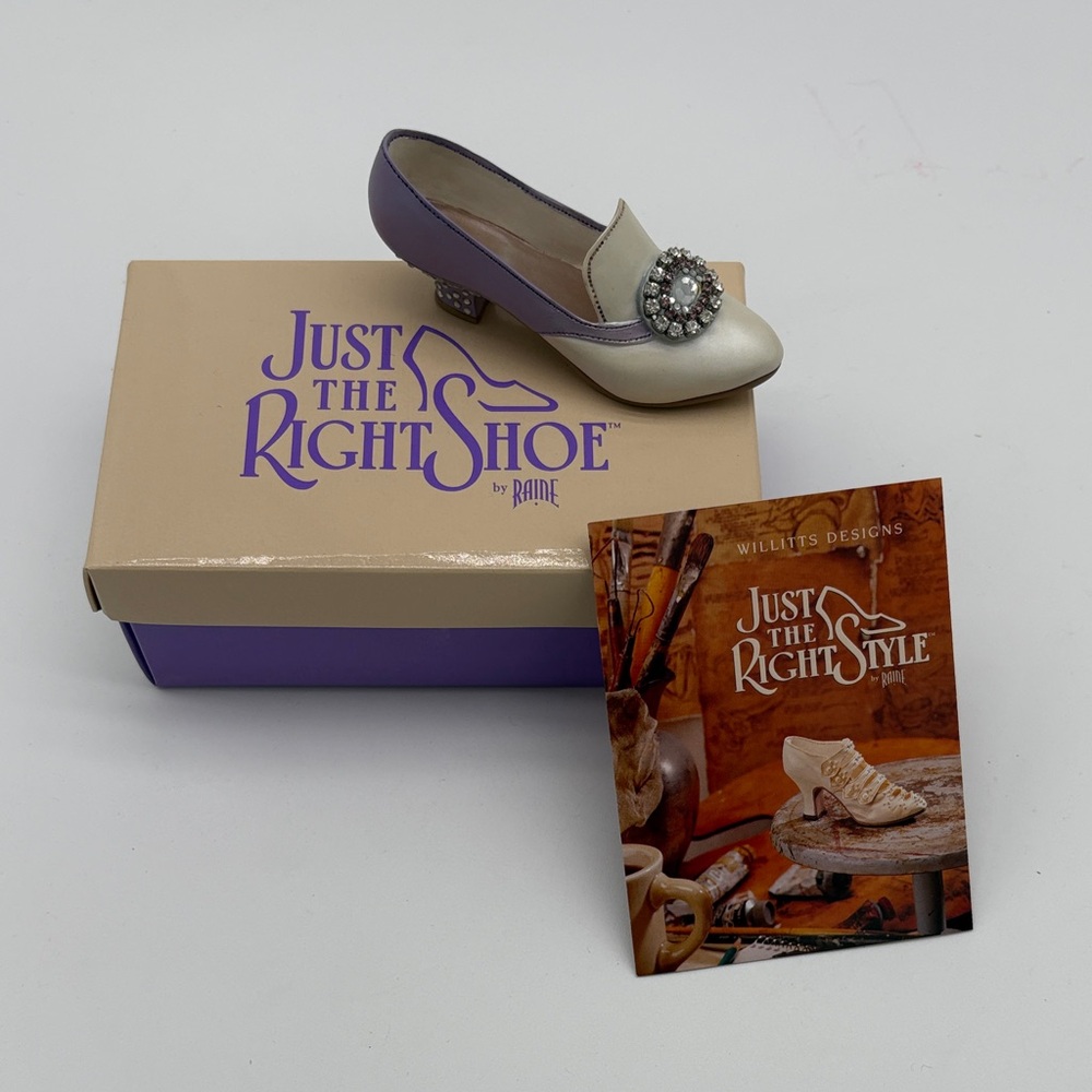 Just the Right Style by Raine Jeweled Heel Pump Miniature Shoe Figurine